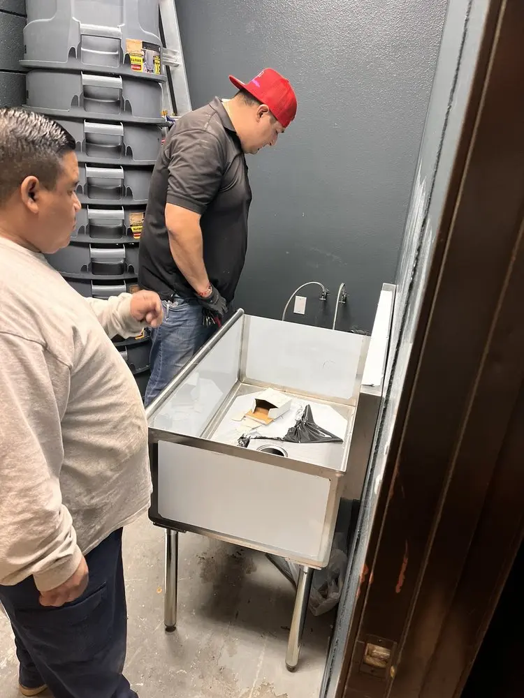 Commercial plumbing and sink installation in Frankfort